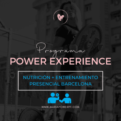 Nutrición + Entrenamiento Personal Presencial Barcelona Octubre 2026 con María